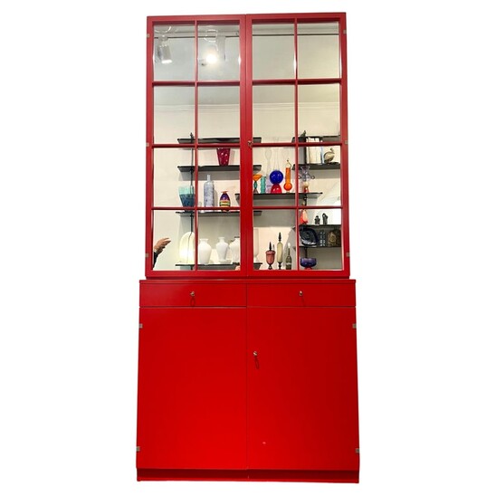 Mid-Century Modern Red Cabinet by Rudolf Frank,Germany, 1963