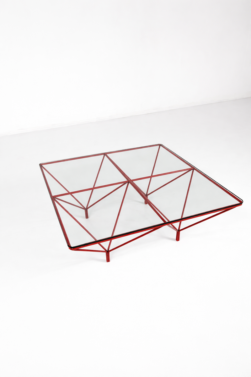 Mid-Century Modern Red Paolo Piva Coffee Table, 1970s