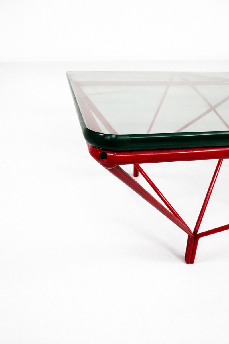 Mid-Century Modern Red Paolo Piva Coffee Table, 1970s