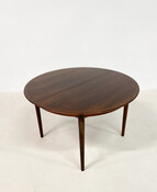 Mid-Century Modern Round Dining Table, with 2 extensions, 1960s