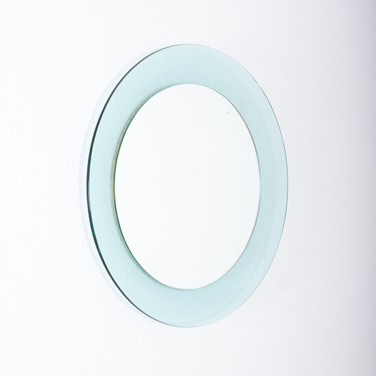 Mid-Century Modern Round Fontana Arte Mirror Model 1699 by Max Ingrand, Italy, 1960s
