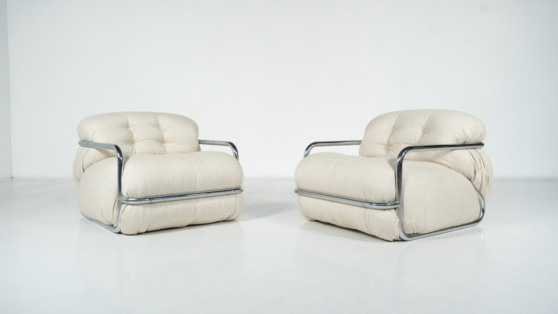 Mid-Century Modern Seating Set by Mario Sabot, Italy,1970s - New Upholstery 