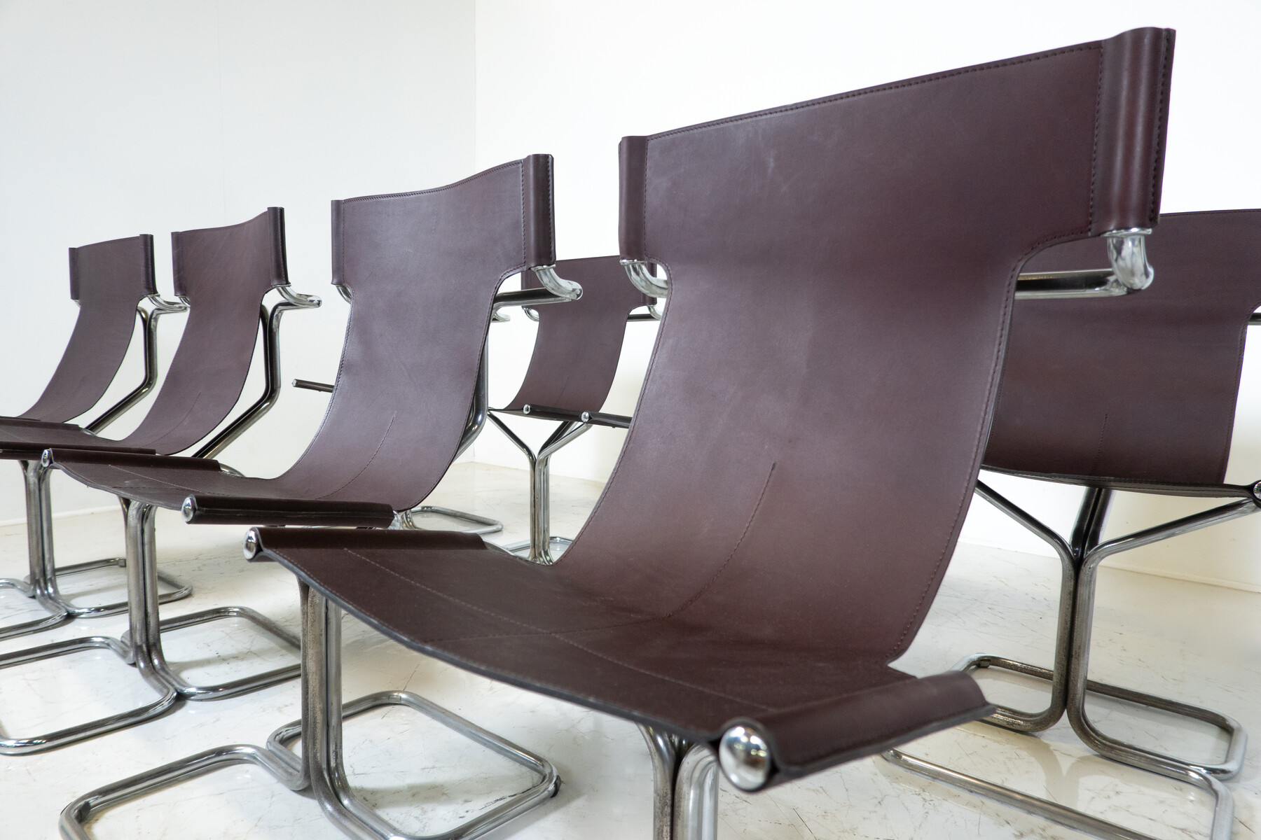 Mid-Century Modern Set of 10 'Topos' Chairs by Gruppo DAM for Busnelli, 1970s