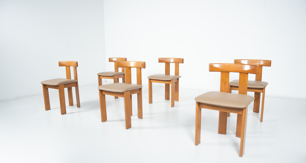 Mid-Century Modern Set of 6 Chairs by Luigi Vaghi, 1960s