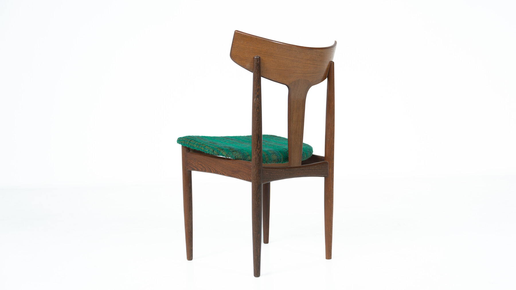 Mid-Century Modern Set of 6 Chairs, Wood and Fabric, Italy - Original Upholstery 