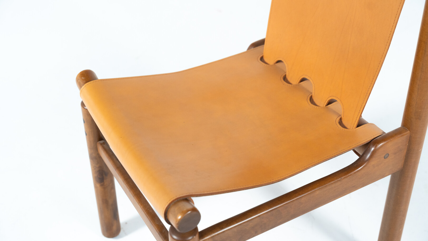 Mid-Century Modern Set of 6 Leather Dining Chairs by Ilmari Tapiovaara for La Permanente Mobili Cantù, 1950s