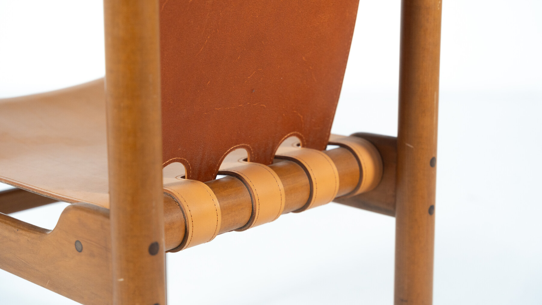 Mid-Century Modern Set of 6 Leather Dining Chairs by Ilmari Tapiovaara for La Permanente Mobili Cantù, 1950s