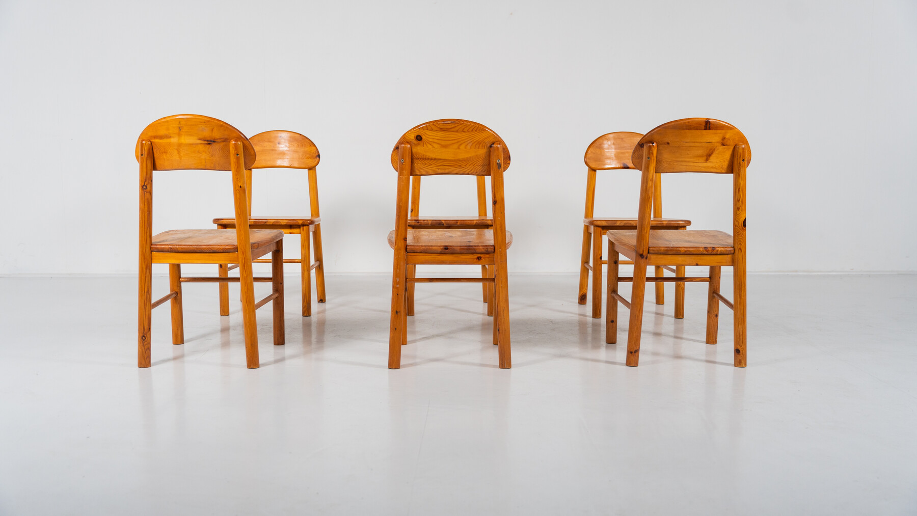 Mid-Century Modern Set of 6 Pitchpin Chairs by Rainer Daumiller, 1970s