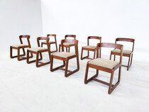 Mid-Century Modern Set of 8 Chairs by Mario Sabot, Italy, 1970s
