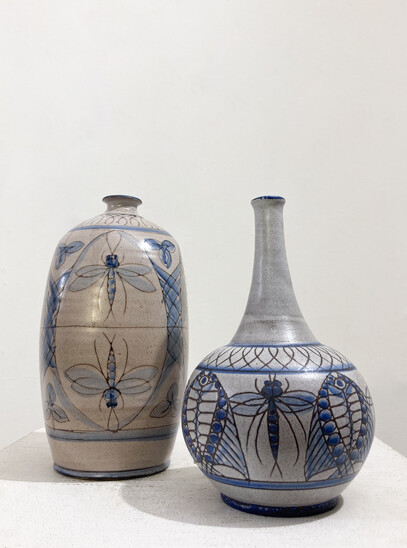 Mid-Century Modern Set of Ceramic Vase