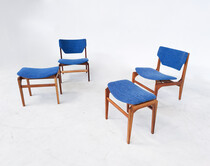 Mid-Century Modern Set of Two Armchairs with Matching Ottoman, Italy, 1960s