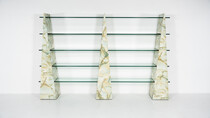 Mid-Century Modern Shelve, Stone and Glass, 1970s