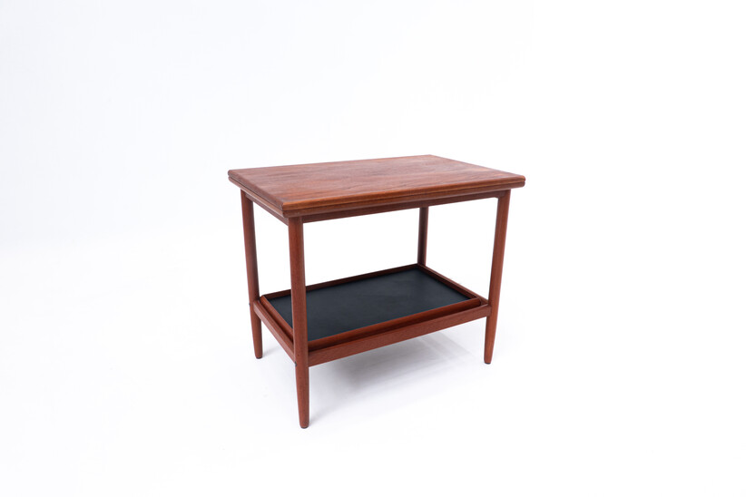 Mid-Century Modern Side Table, With Removable Top, Wood, Scandinavian, 1960s