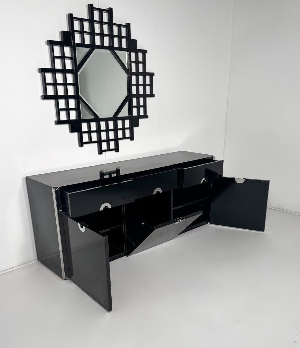 Mid-Century Modern Sideboard by Willy Rizzo for Mario Sabot, 1970s