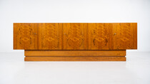 Mid-Century Modern Sideboard, Wood and Travertine, 1970s