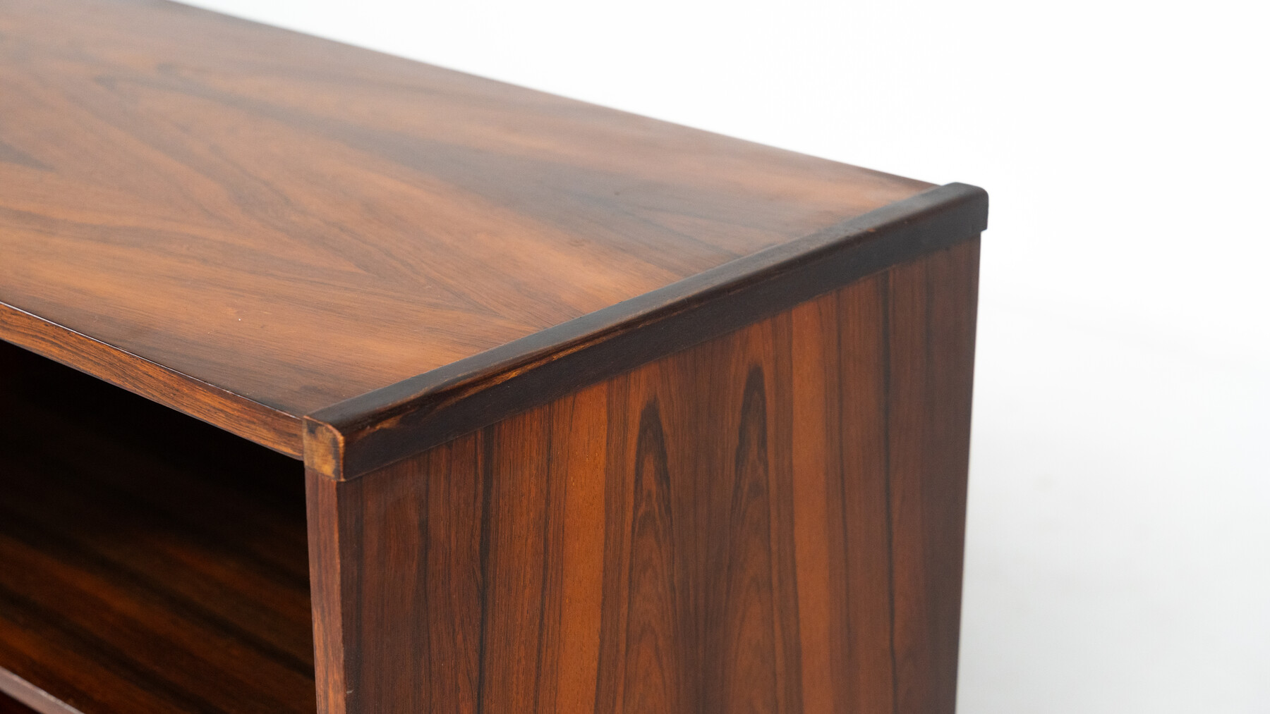 Mid-Century Modern Sideboard, Wood and Wicker, Italy, 1960s