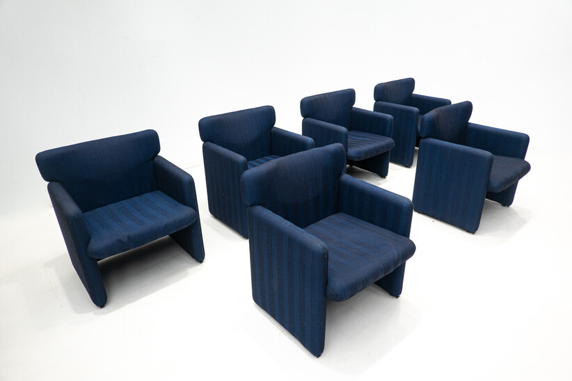 Mid-Century Modern Sliding Conference Armchair by Luigi Caccia Dominioni for Azucena- 6 Available 