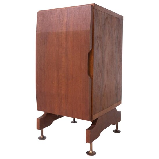 Mid-Century Modern Small Chest by Giuseppe Brusadelli,, Wood, Italy, 1960s