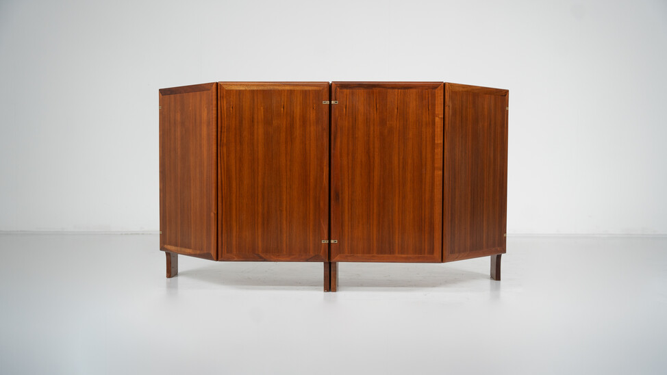 Mid-Century Modern Small Wooden Sideboard by Franco Albini, Italy, 1950s