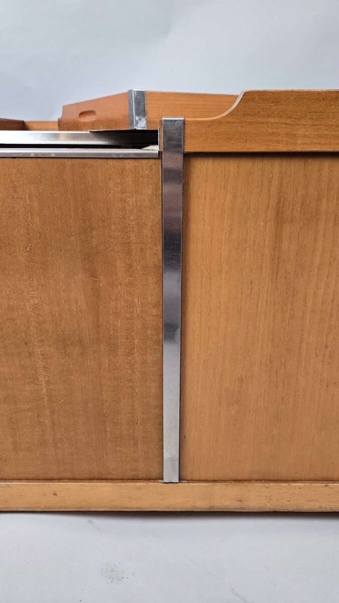 Mid-Century Modern Square Storage Coffee Table, Bernini, Italy, 1960s