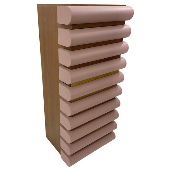 Mid-Century Modern Storet High Chest of Drawers by Nanda Vigo for Acerbis - Italy 1994