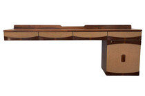 Mid-Century Modern Suspended Desk, Wood and Fabric, 1960s