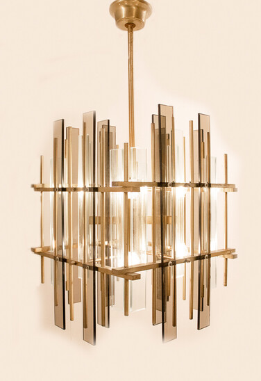 Mid-Century Modern Suspension in the style of Sciolari,1960s