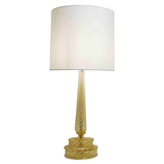 Mid-Century Modern Table Lamp Barovier and Toso in Glass, Murano 1950s