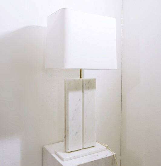 Mid-Century Modern Table Lamp by Christian Krekels,  Marble, Belgium,  1970s
