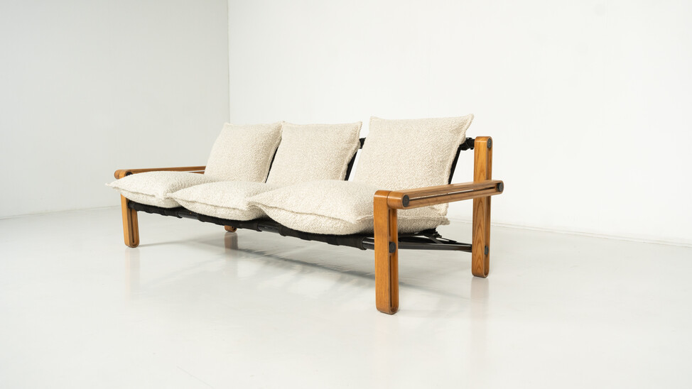 Mid-Century Modern Three-Seater Sofa, 1960s -  New Upholstery