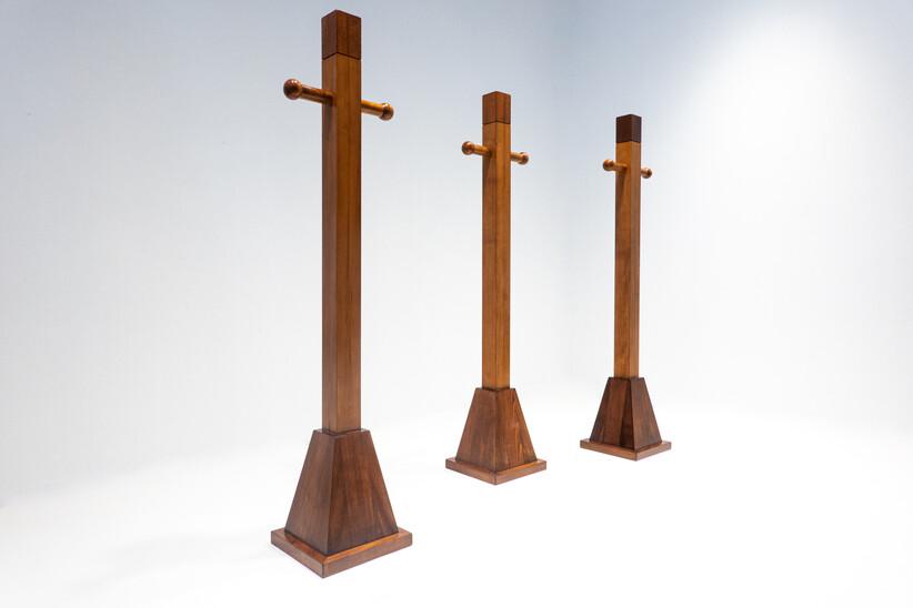 Mid-Century Modern Totem Wooden Coat Rack, Italy, 1960s - Price per piece