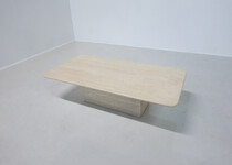 Mid-Century Modern Travertine Coffee Table, Italy, 1970's