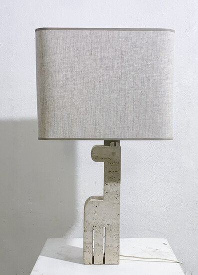 Mid-Century Modern Travertine Girafe Table Lamp by Fratelli Mannelli, Italy, 1970s