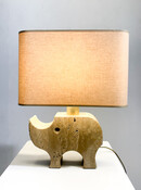Mid-Century Modern Travertine Rhinoceros Table Lamp by Fratelli Manelli, 1970s