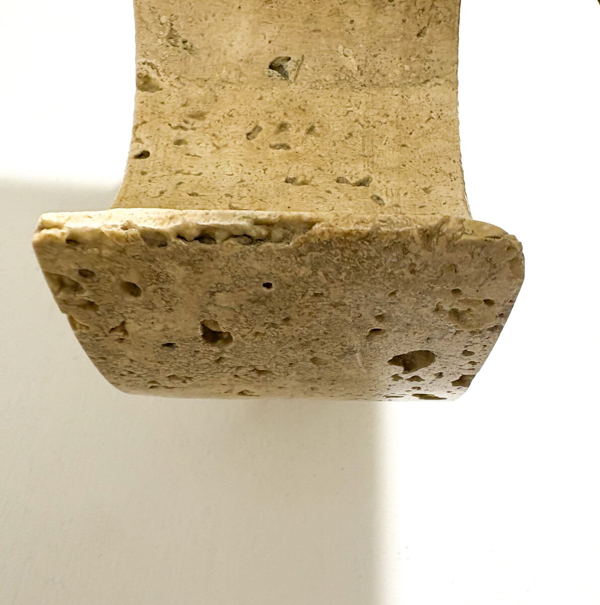 Mid-Century Modern Travertine Rhinoceros Table Lamp by Fratelli Manelli, 1970s