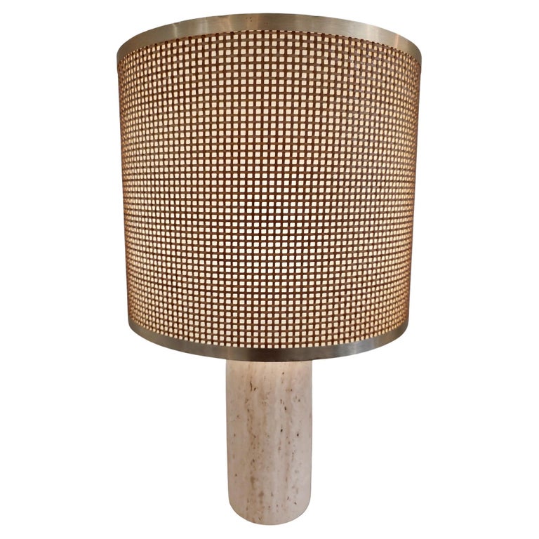 Mid-Century Modern Travertine Table Lamp, 1970s