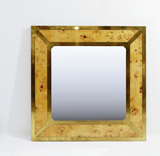 Mid Century Modern Wall mirror in the style of Willy Rizzo, 1970s