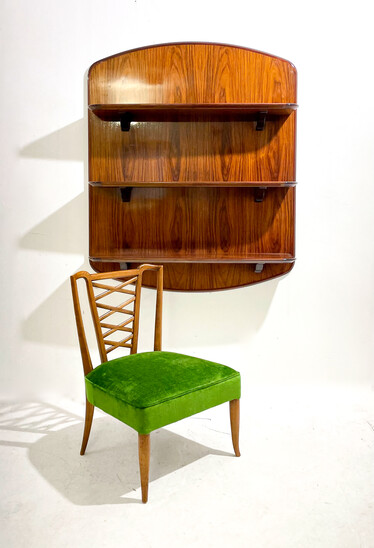 Mid-Century Modern Wall Unit, Walnut, Italy, 1950s