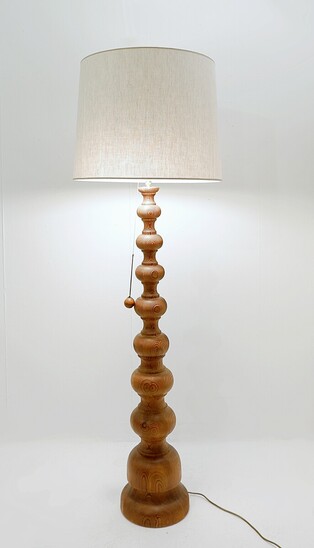 Mid Century Modern wenge wood Floor Lamp