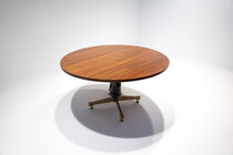 Mid-Century Modern Wood and Ceramic Extendable Dining Table by Melchiorre Bega and Pietro Melandri, Italy, 1950s