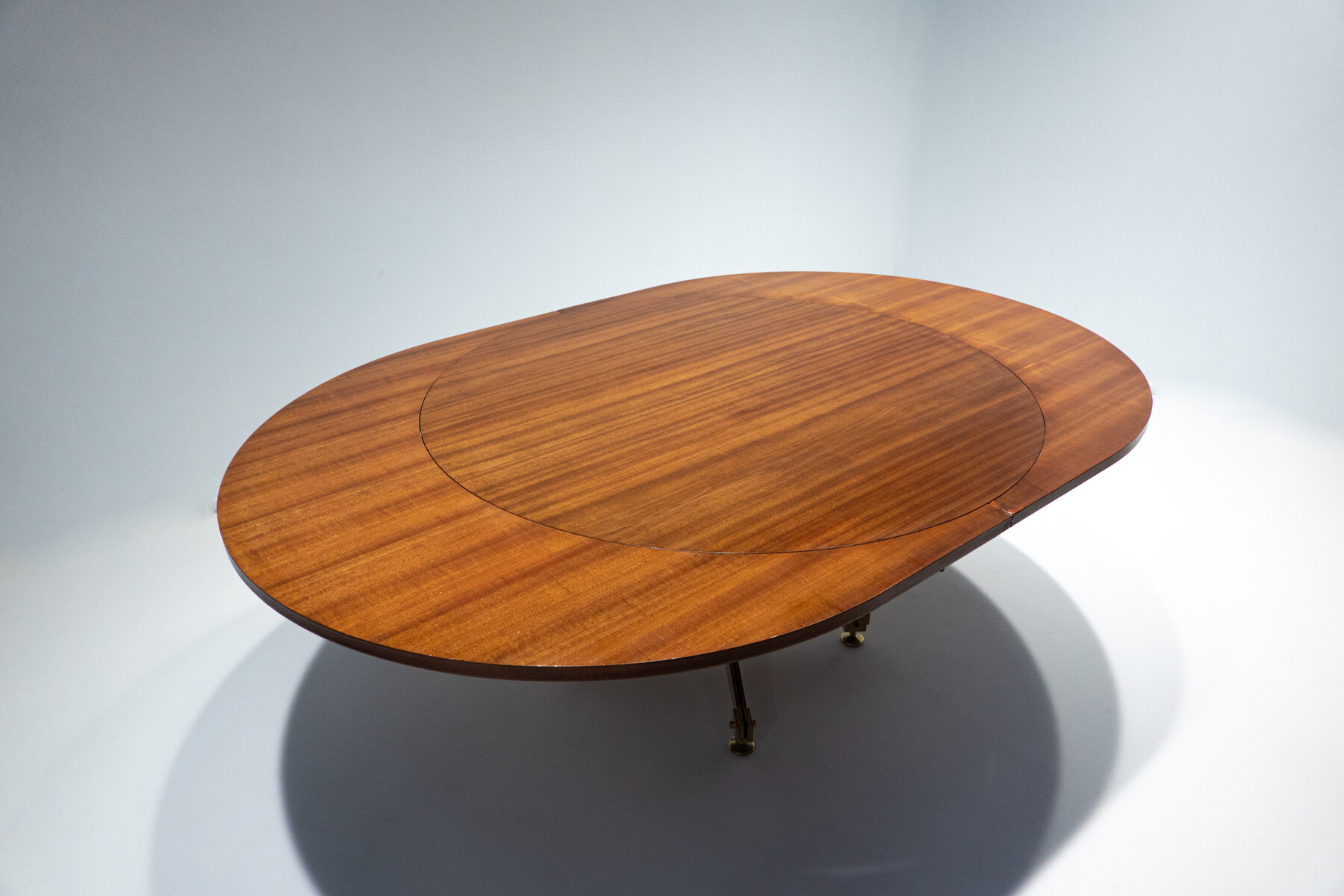 Mid-Century Modern Wood and Ceramic Extendable Dining Table by Melchiorre Bega and Pietro Melandri, Italy, 1950s