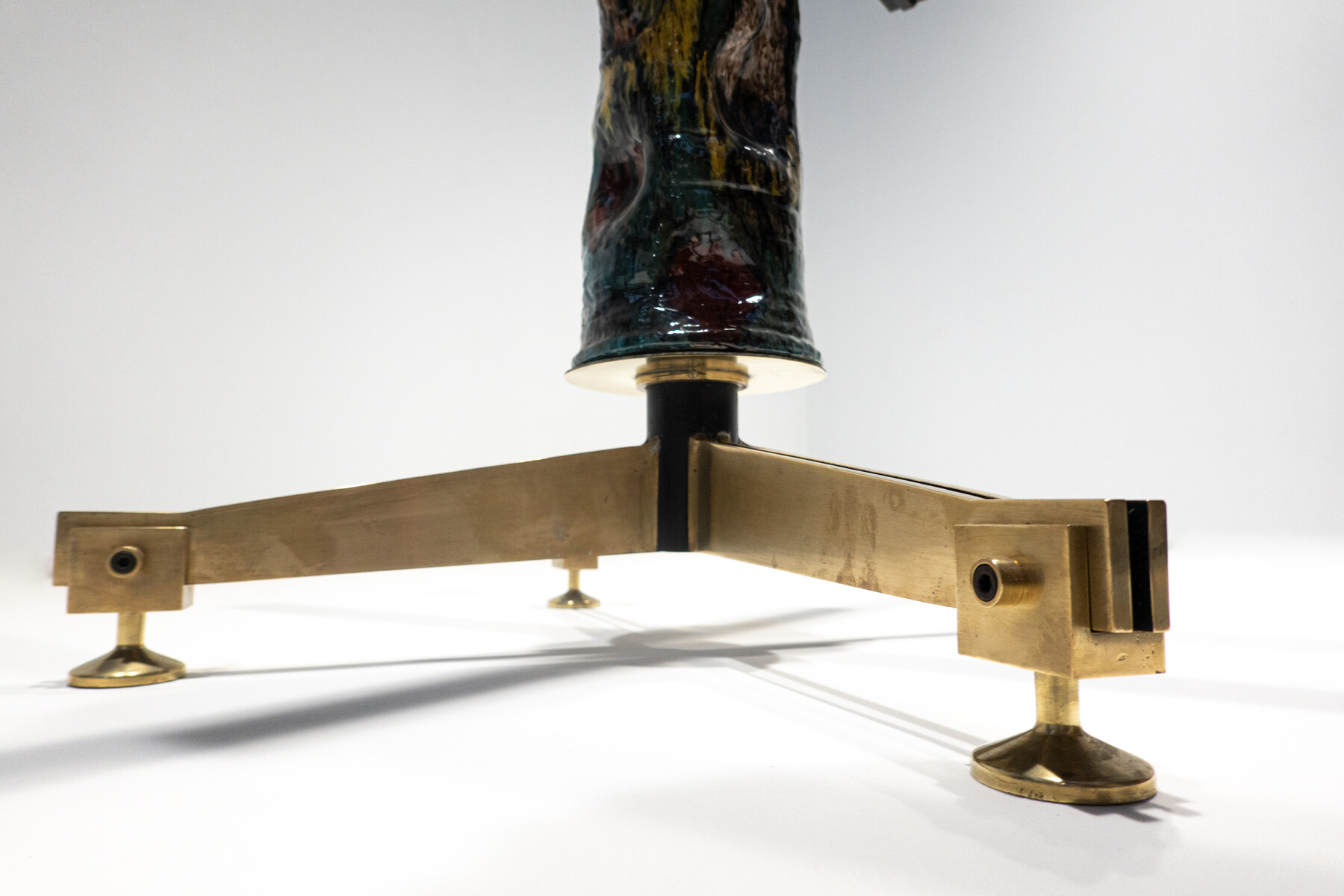 Mid-Century Modern Wood and Ceramic Extendable Dining Table by Melchiorre Bega and Pietro Melandri, Italy, 1950s