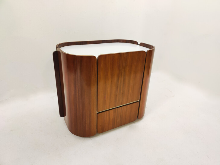 Mid-Century Modern Wooden Bar, Walnut, Italy, 1960s
