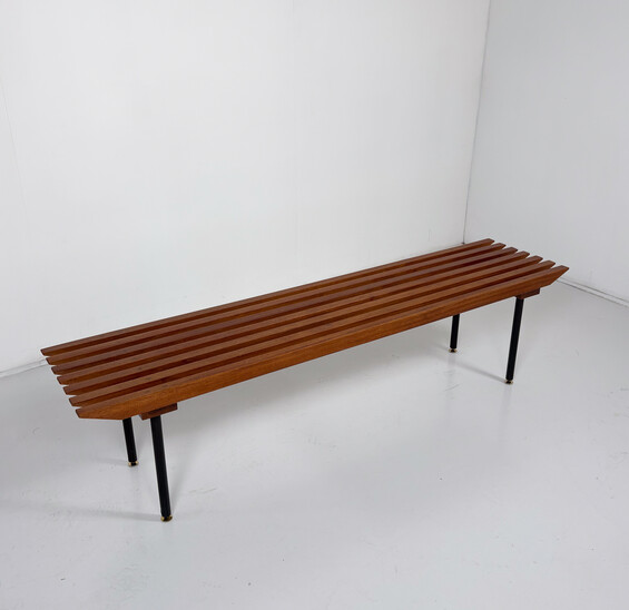 Mid-Century Modern Wooden Bench, Italy