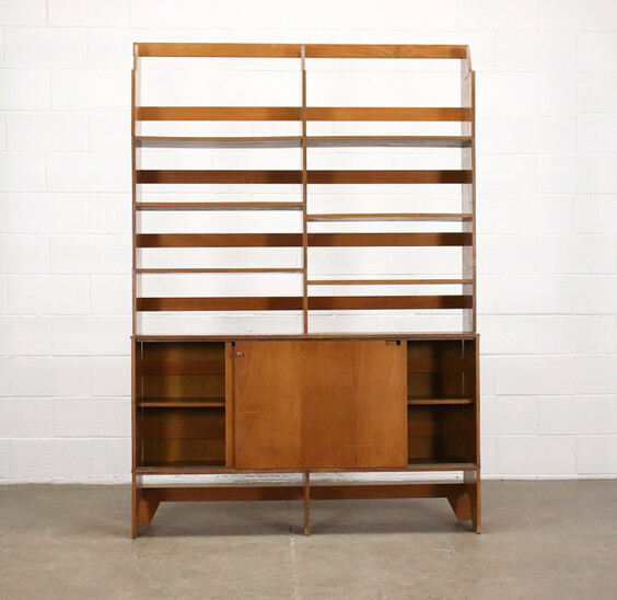 Mid-Century Modern Wooden Bookcase F54 by Renato Forti for McSelvini, 1960S