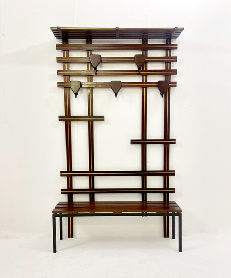 Mid-Century Modern Wooden Coat Rack, Italy, 1960s
