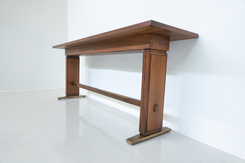 Mid-Century Modern Wooden Console Table by Giovanni Michelucci, 1960s