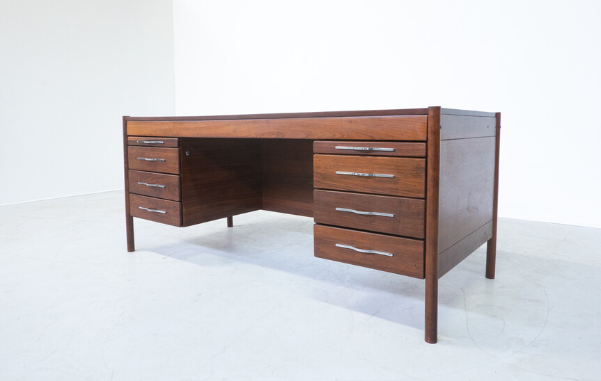Mid-Century Modern Wooden Desk by Jean Gillon, Brazil, 1960s