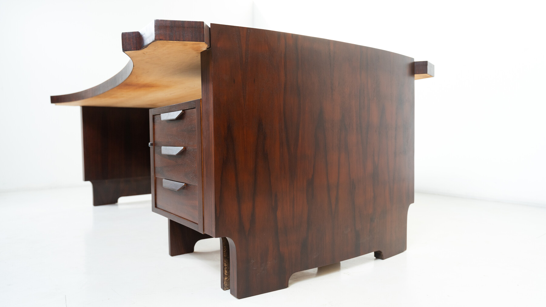 Mid-Century Modern Wooden Desk, Italy, 1960s