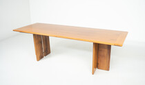 Mid-Century Modern Wooden Dining Table by Ammannati & Vitelli, 1960s